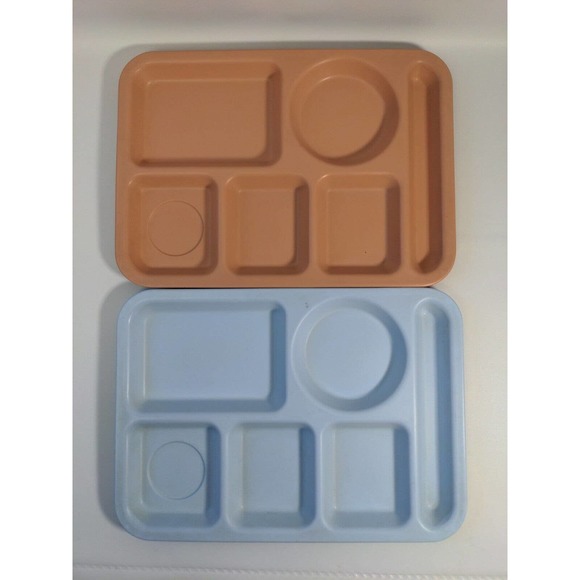 2 Vintage 113 King Line Stack Lunch cafeteria Trays USA MADE Washington Multicol - Picture 1 of 6